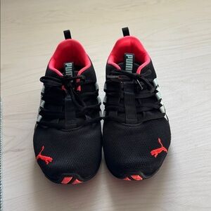 Puma Black and Pink Athletic Shoes